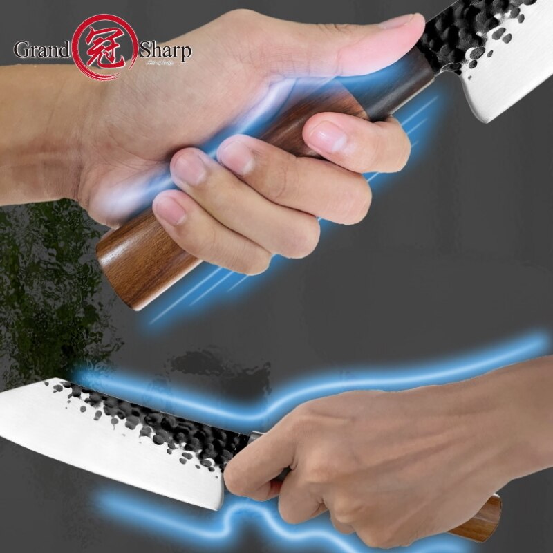 Ensemble de couteaux de Chef japonais Santoku Nakiri, couperet, utilitaire de tranchage, outils de boucherie en acier inoxydable 440C