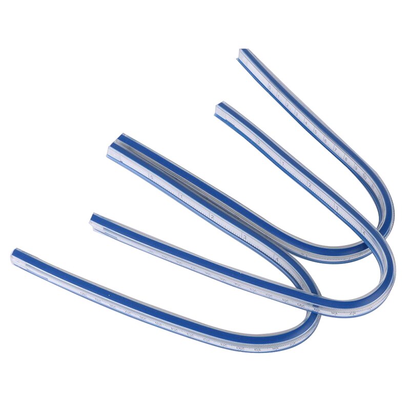 1Pcs Flexible Curve Ruler Drafting Drawing Measure Tool Soft Plastic Tape Measure Ruler 30cm