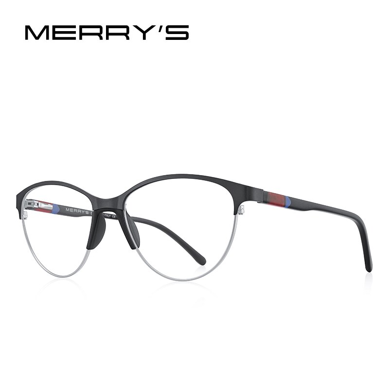 MERRYS-gafas de sol ultraligeras para mujer, lentes graduadas para miopía, gafas de acetato para piernas, S2602: C01 Black