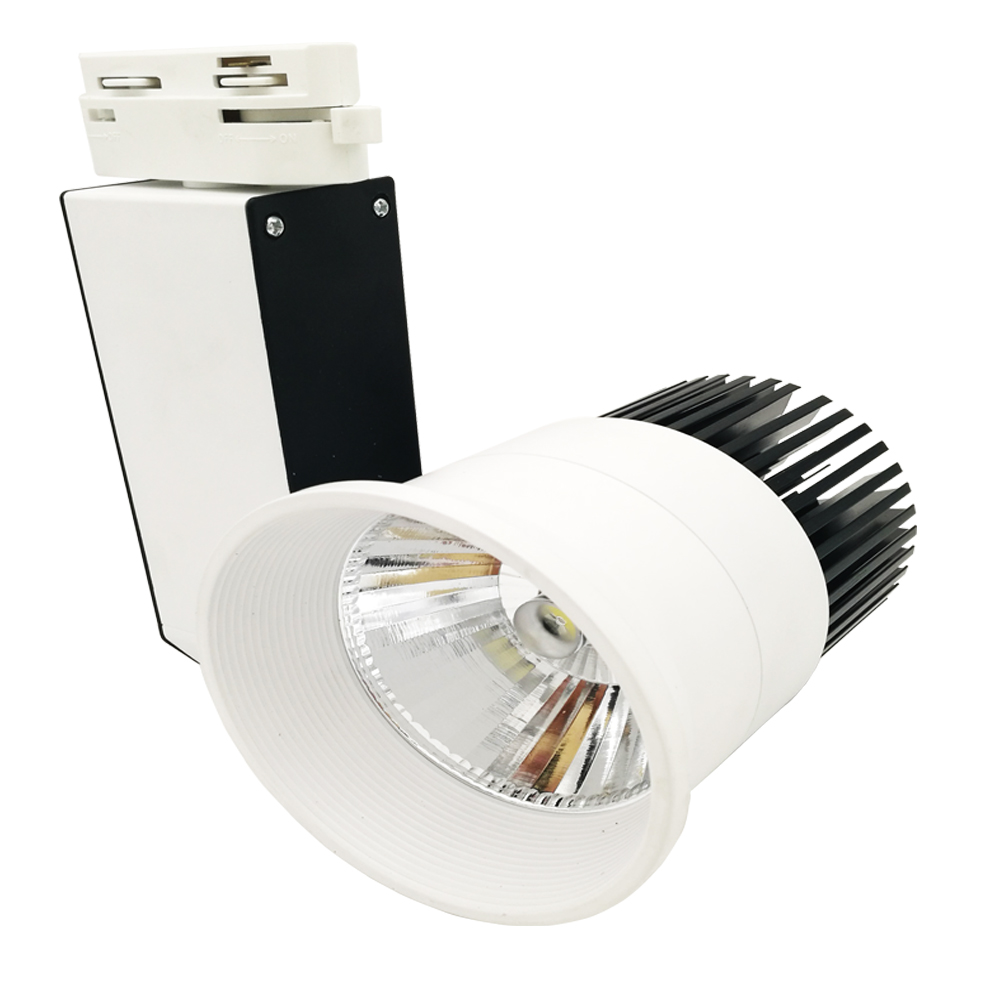 Negro añadir cuerpo blanco AC85-265V 30 w COB LED iluminación de pista para tienda Muzeum y tienda de ropa iluminación de pista flexible