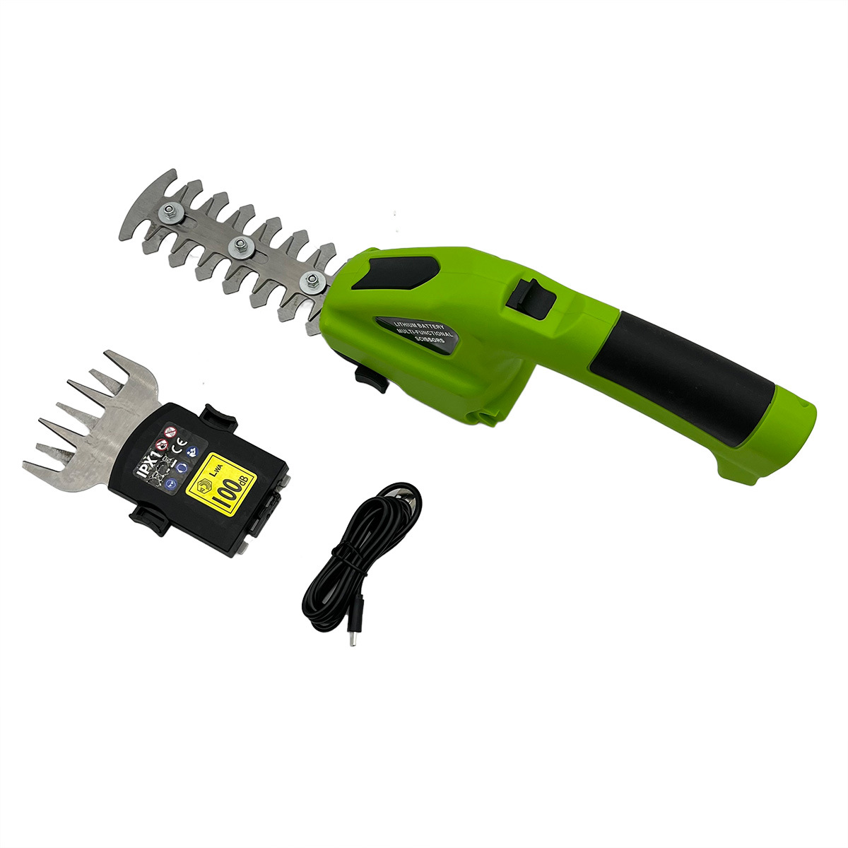 Cortasetos eléctrico inalámbrico 2 en 1, recargable, de mano, para el hogar, césped, deshierbe, podadora, herramientas de jardín