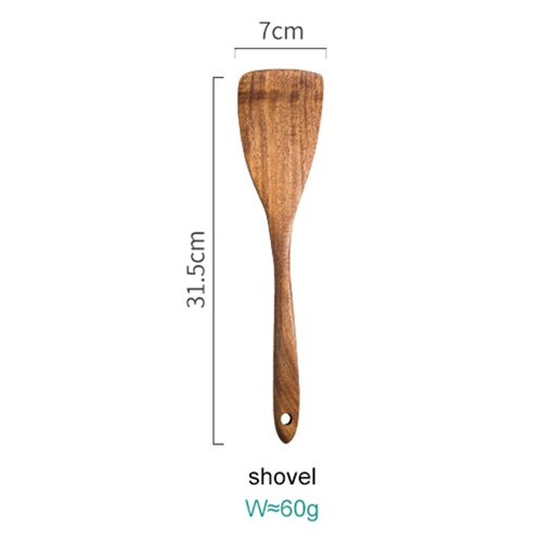 Tailândia teca de madeira natural utensílios de mesa colher colher turner longo arroz escorredor sopa skimmer cozinhar colheres colher cozinha conjunto de ferramentas: shovel