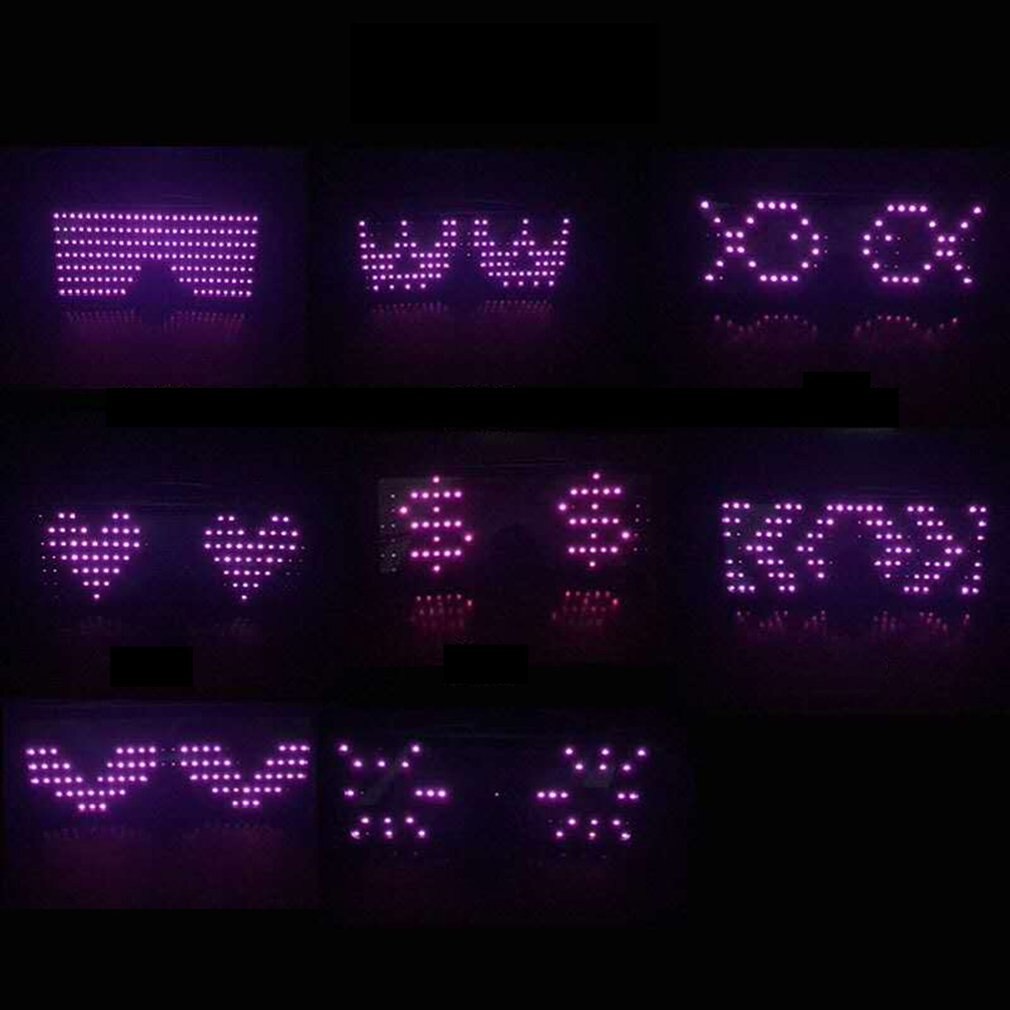 Gafas luminosas Led de tendencia para hombres, Bar, baile, , pantalla Led, patrón dinámico, carga, reciclaje, gafas para mujeres