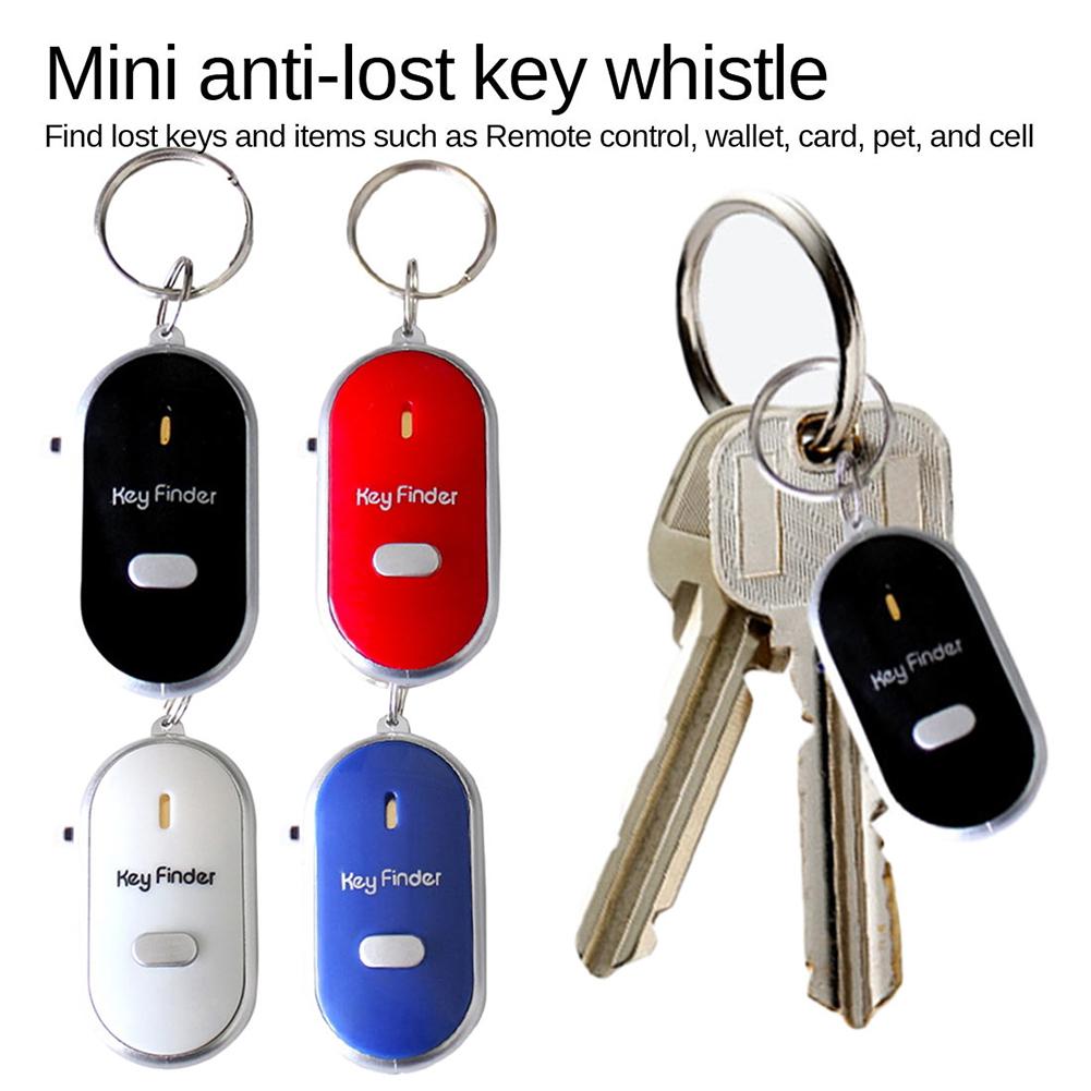 Draagbare Mini Draadloze Controle Anti-Lost Key Finder Locator Sleutelhanger Fluitjes Geluid Met Led Light Alarm Herinnering Binnen 7 Meter