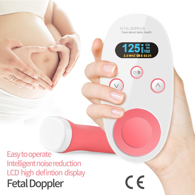 Digitale Doppler Ultrasound Apparatuur Thuis Prenatale Foetale Hartslag Detector Foetale Doppler Monitor