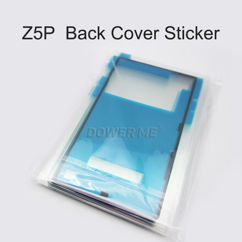 Dower  me 20 stk/parti front lcd display vandtæt selvklæbende bagcover klistermærke komplet sæt tape til sony  z5 premium  z5p plus  e6883/33: 20x tilbage