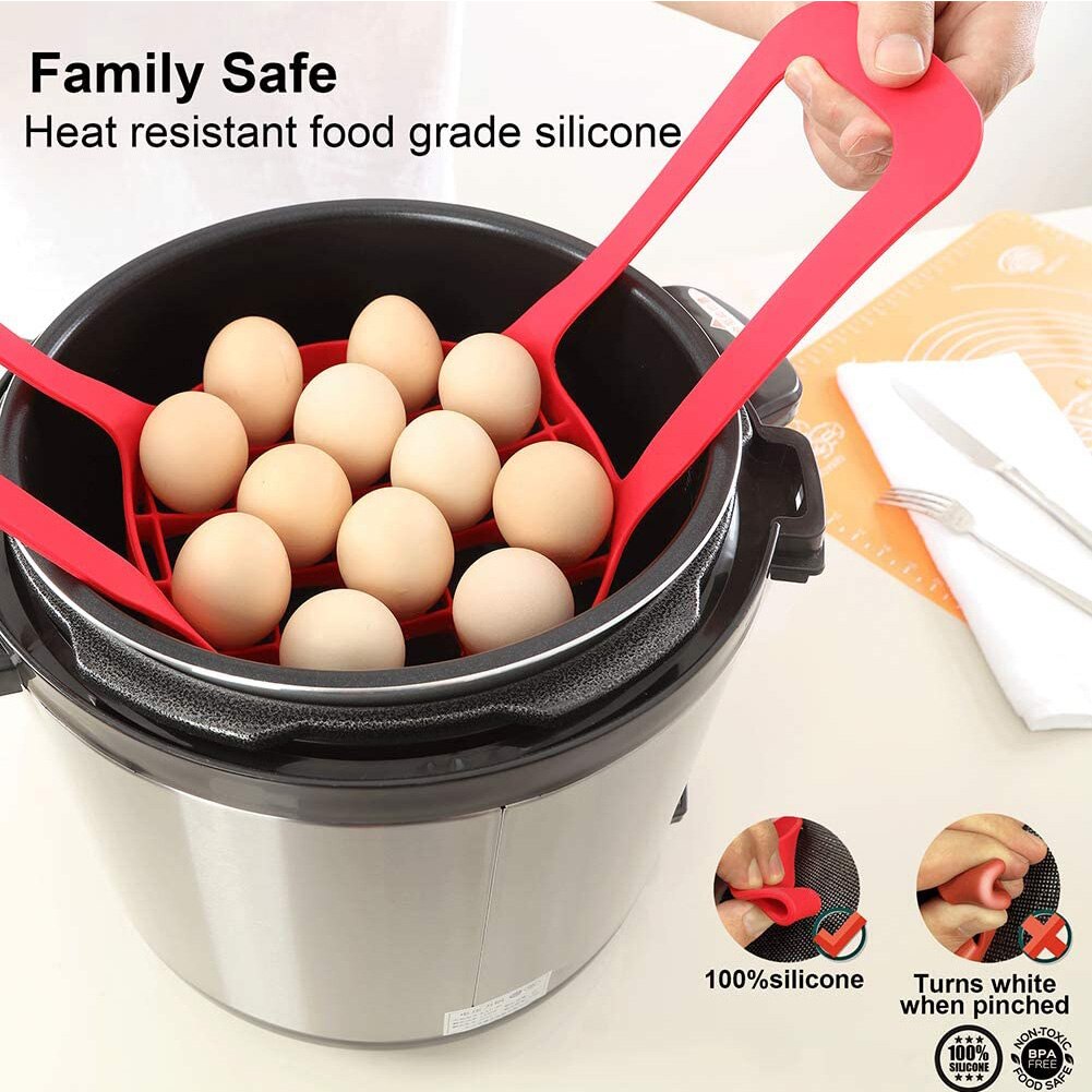 Silicone Pressure Cooking Sling Couscous Cooking and Steamer Cooker Rack Food Grade Bakeware Lifter Egg Basket Steam Pot