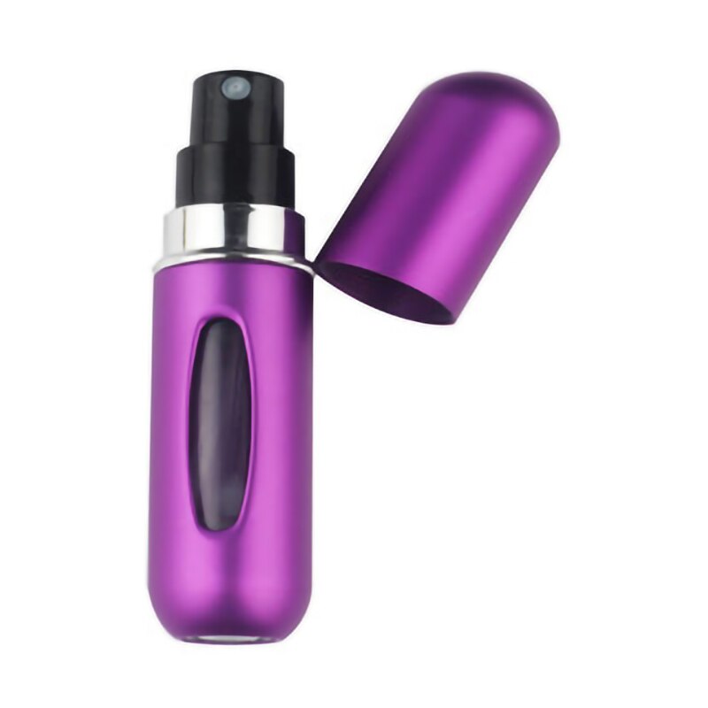 5ml Travel Accessories organizer Mini Refillable Perfume Bottle Canned Air Spray Bottom Pump Perfume Atomization for Travel need: purple