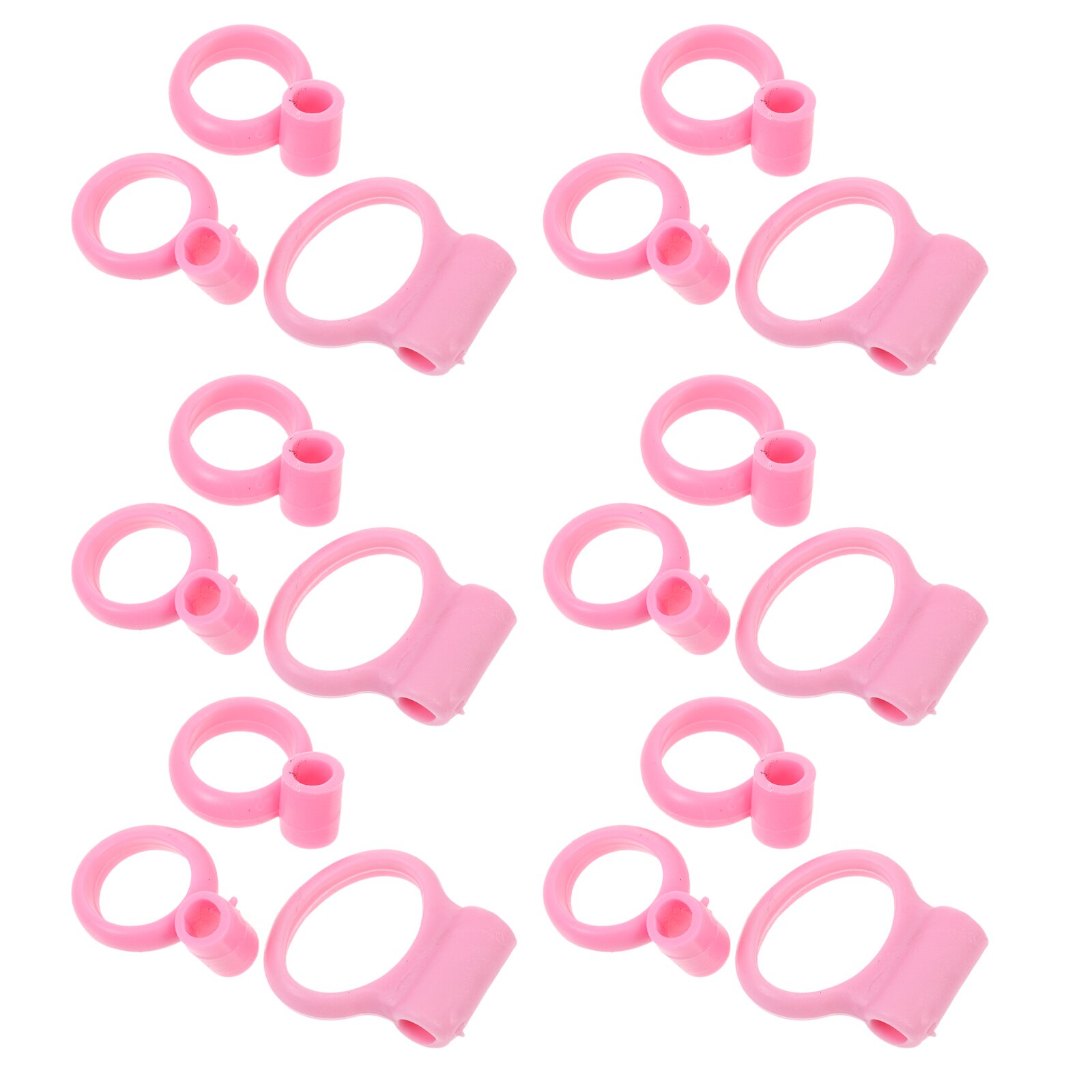 18 Pcs Kids Chopsticks Learning Ring Silicone Training Chopstick Helper Rings: Pink