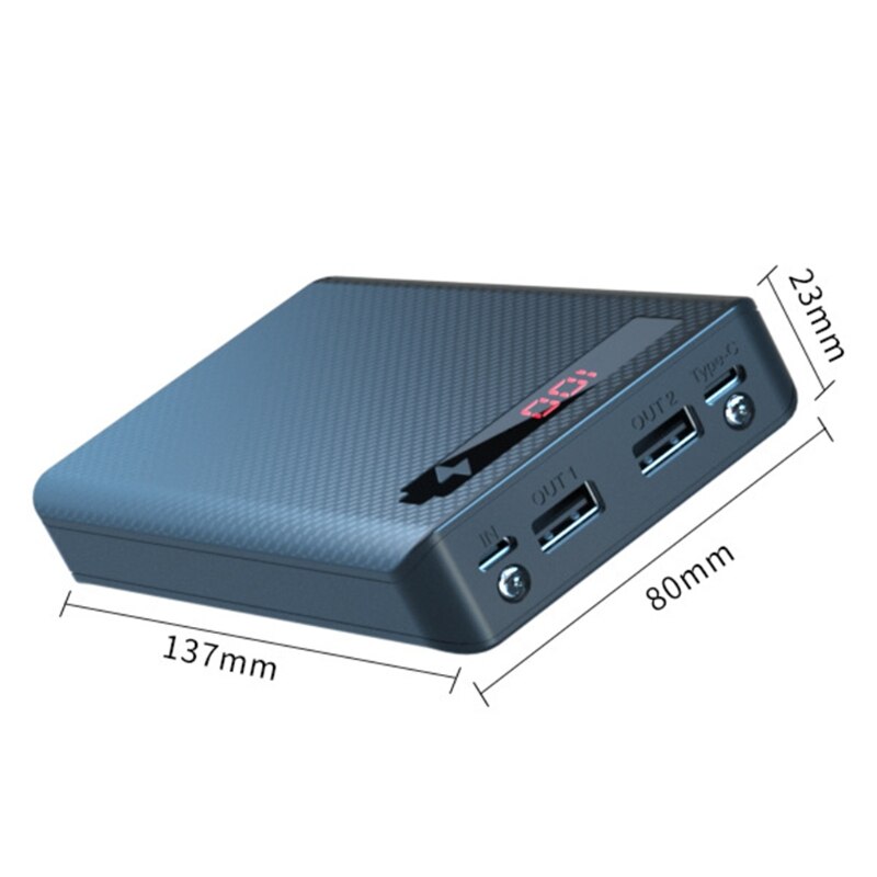 Multifunktionales powerbank-gehäuse, ladebox , 6- slot-akkubehälter, diy-gehäuse