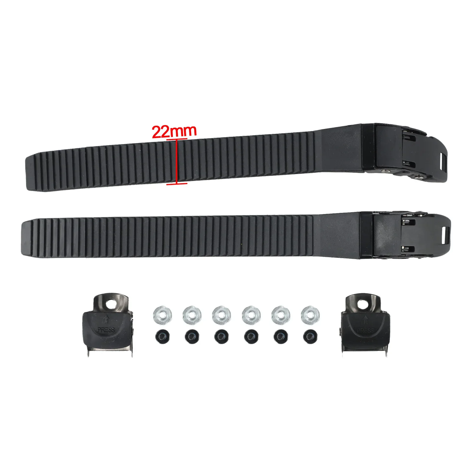Nueva correa práctica patines Lnline zapato seguro zapatos Correa monopatín 210*22*5mm 30g accesorios plástico negro