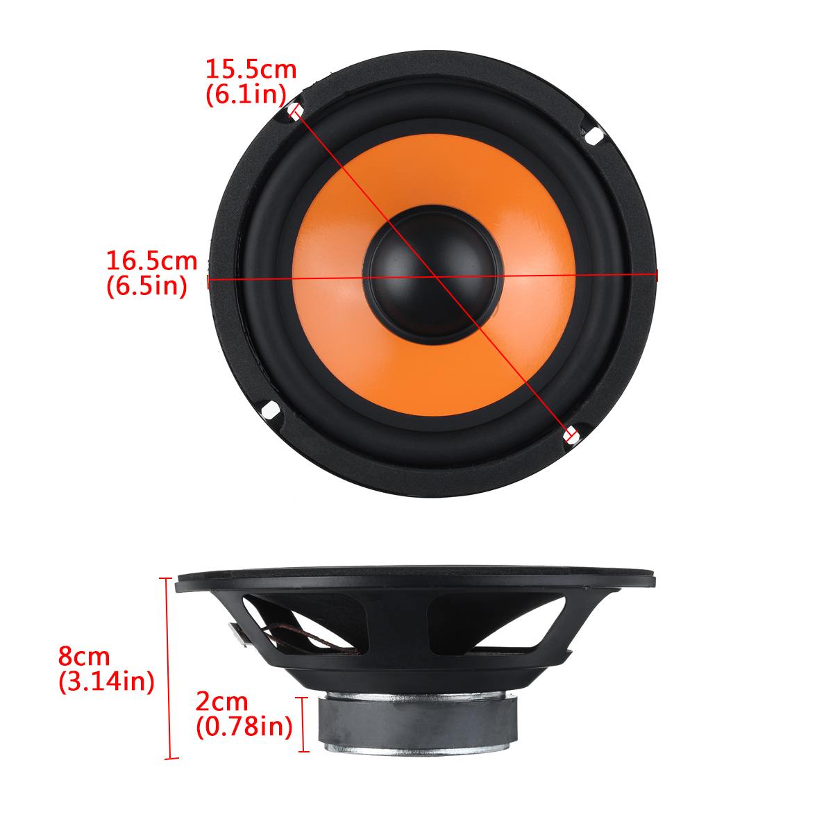 2 stk 300w 6.5 tommer bil woofer lyd lyd højttalere driver højttaler pro multimedia subwoofer stereo