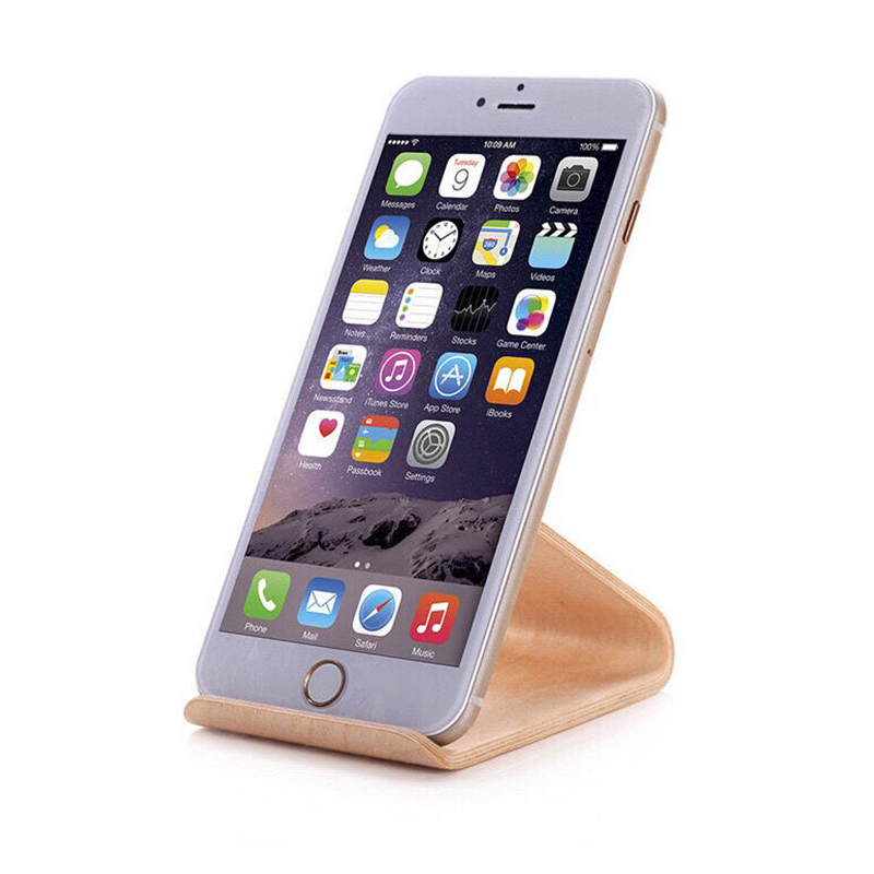 Universal Wood Stand Bamboo Mobile Phone Holder Stand Lightweight Slim Cellphones Stands for iPhone Portable Bamboo/Beech/Walnut