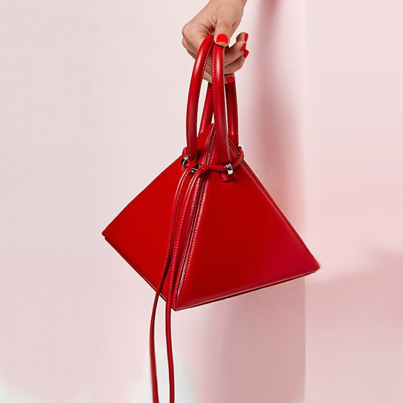 [BXX] printemps nouveauté femme sac couleur unie Double sangle sac à main femmes tout-match en cuir PU sac à cordon LI625: red