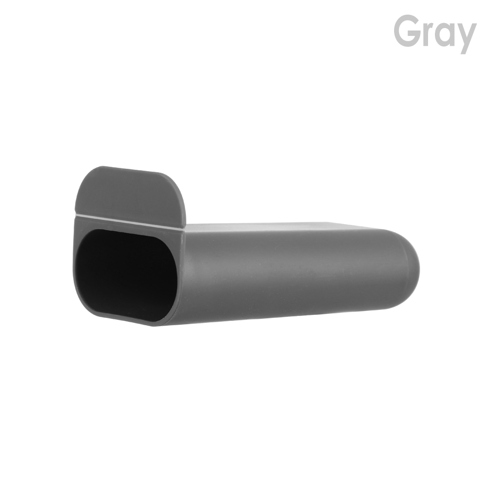 Pencil Holder Pen Case Adhesive Desktop Organizer Office Decor Container Pen Pencil Stationery Storage Holder: Rectangle gray