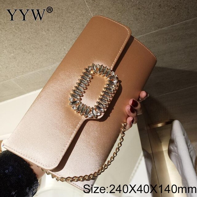 Lila Handtasche Frauen Strass Pochette Femme Kupplung Taschen Für Frauen Klappe Mini Abend Party Taschen Handtasche Kupplungen Mit Kette: apricot