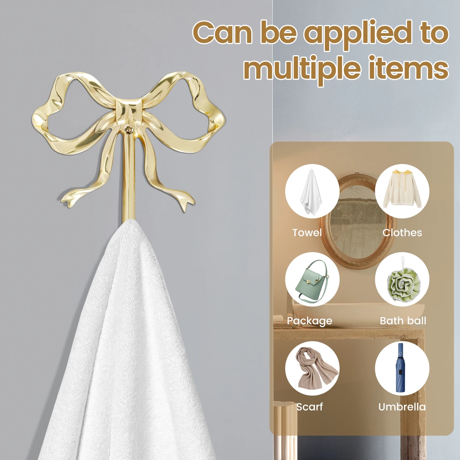 Ganchos para abrigos, suministros para el hogar, gancho artístico montado en la pared, ganización de almacenamiento, ganchos para arte de pared, gancho para ropa con de lazo