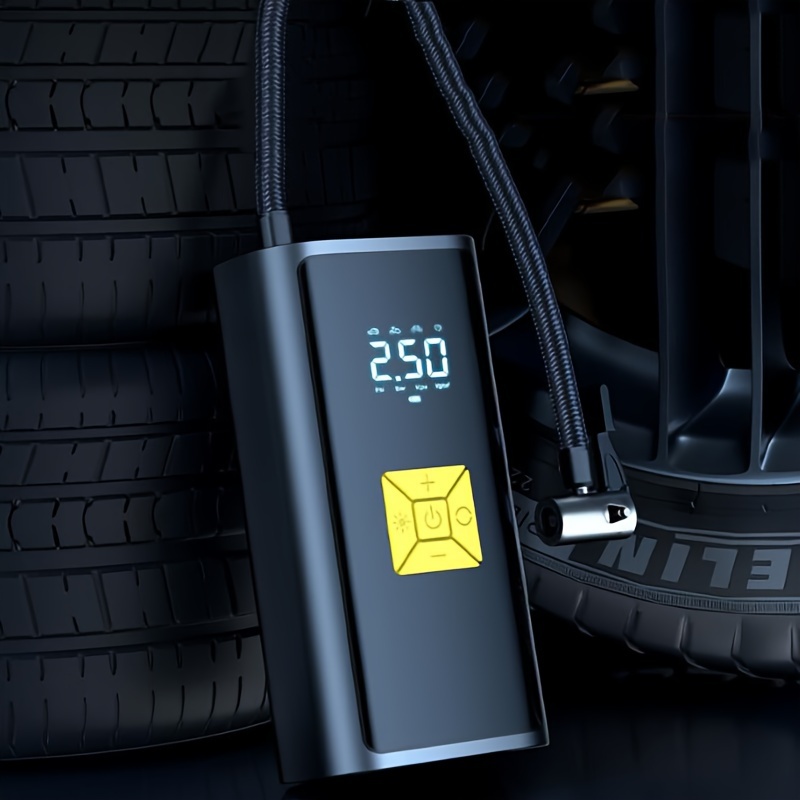 Wireless car air compressor electric tire inflation pump suitable for motorcycle, bicycle, boat, car tire ball