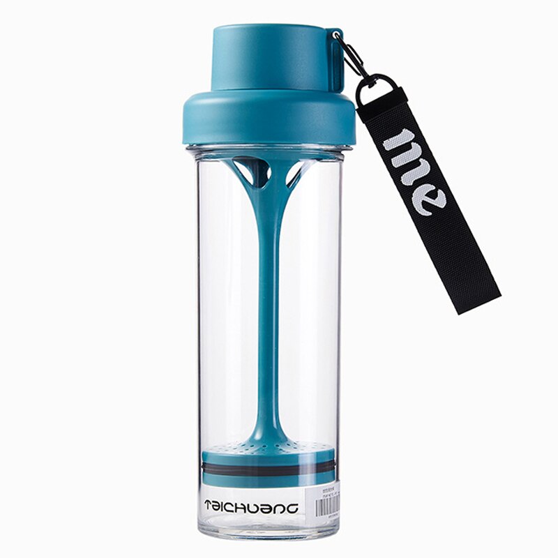Nouveauté 4 couleur Streamer verre plastique 400ML longue crépine jus de citron TRITAN bouteille d'eau eau thé séparation tasse: 400ML 3