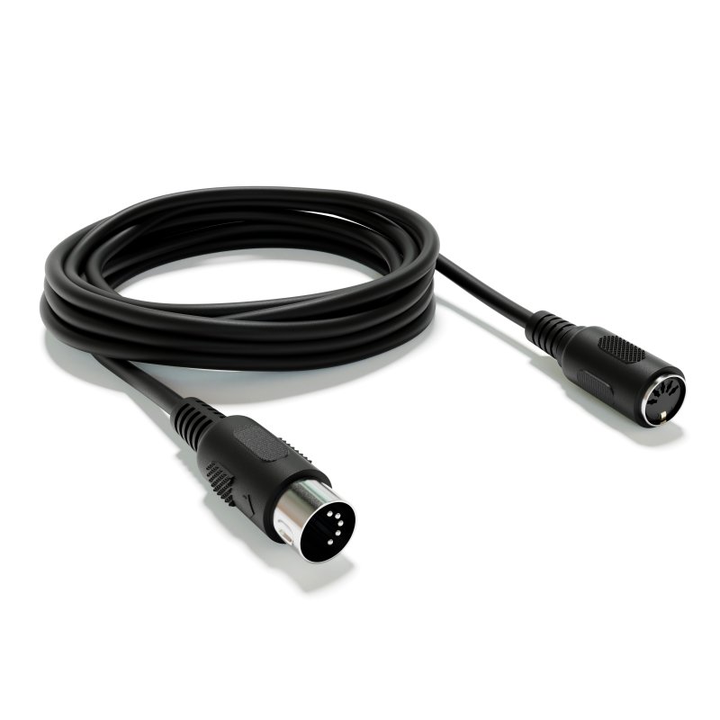 Câble MIDI mâle à mâle et femelle, 5 broches DIN mâle, câble d'extension Audio pour prise de haut-parleur noir 3m/1.5m 0.5m: WHITE / 0.2m