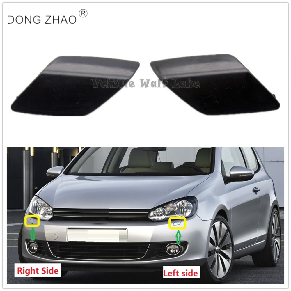 For VW Golf 6 A6 MK6 Car Front Bumper Headlamp Headlight Wash Spray Nozzles Cap 5K0955109 5K0955110