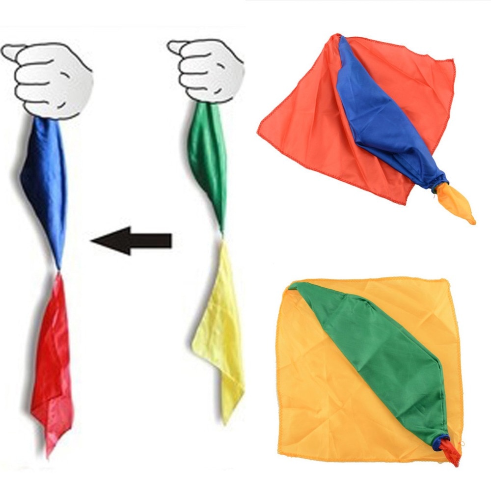Legetøj skifter farve silketørklæde til magisk trick af hr. magiske joke rekvisitter værktøjer 22cm * 22cm