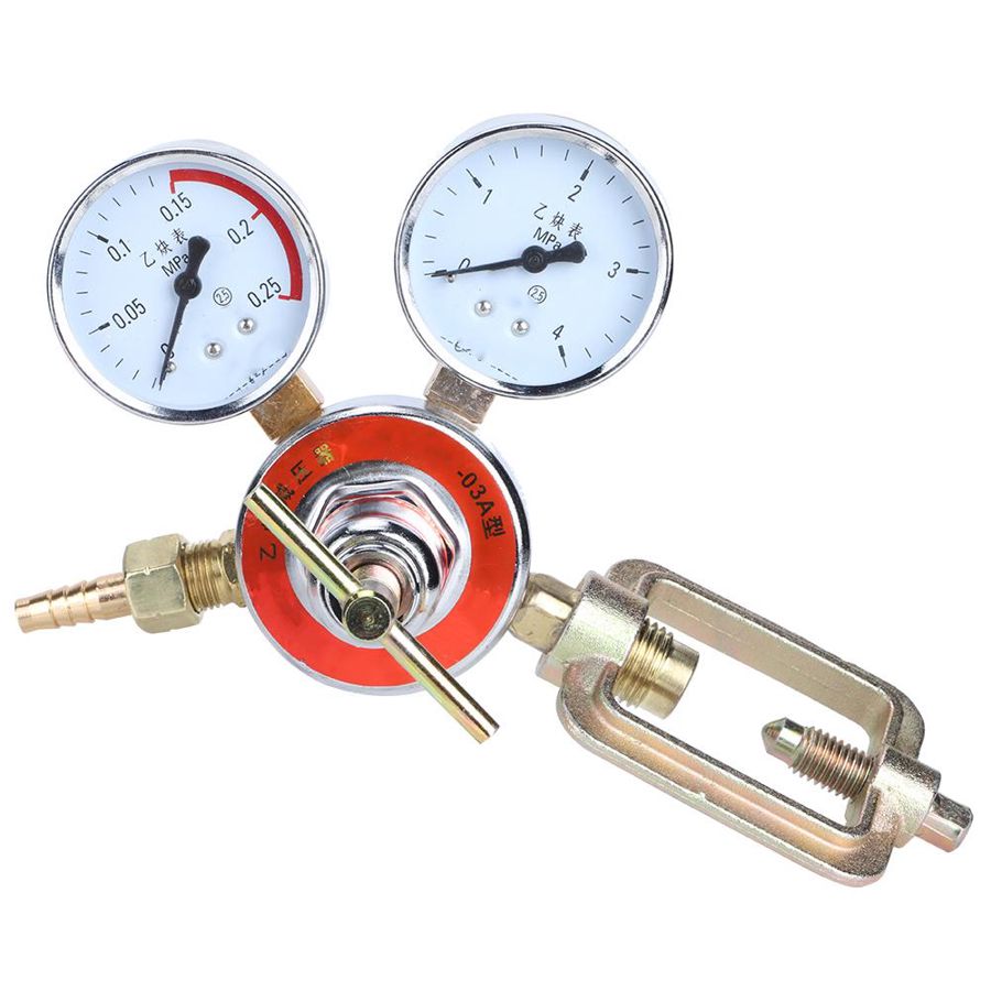 0.25x4MPa Acetylene Pressure Regulator Gauge Acetylene Pressure Regulating Reducing Valve Acetylene Pressure Gauge