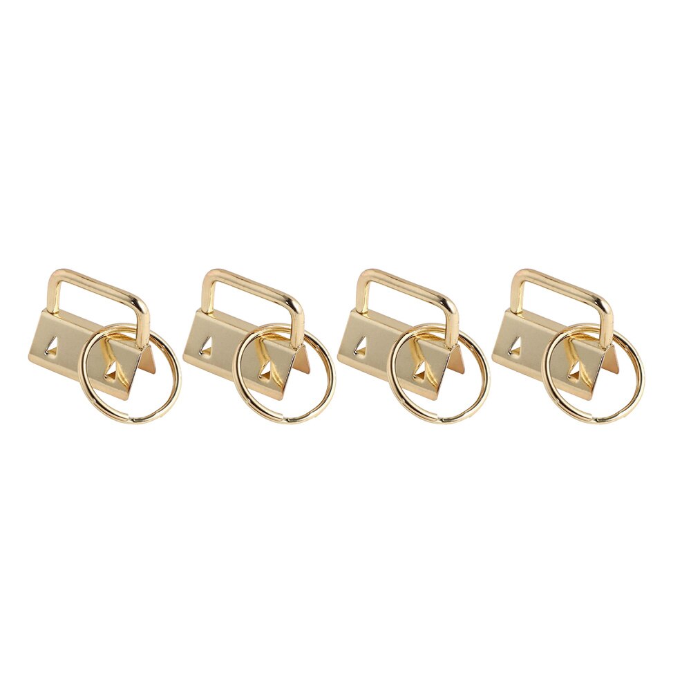 50Pcs DIY Fabric Hardware Key Chain Fob Wristlet Hardware with Key Ring for Lanyard Luggage Strap Accessories（25mm, Silver): Picture 2