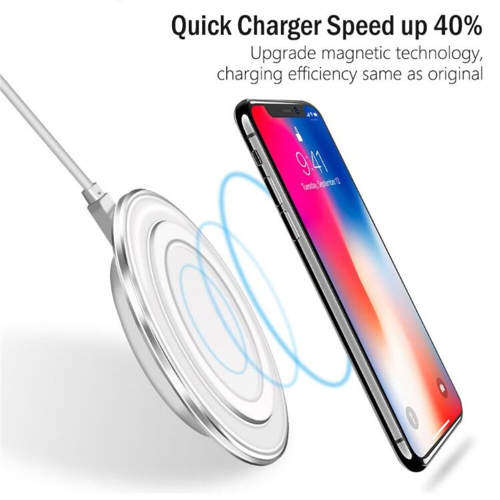 Wireless Charger for iPhone 6 6S 7 8 plus 11 X Xs Xr Qi Fast Wireless Charging Pad for Samsung S10 Note 9 AirPods Xiaomi Charger