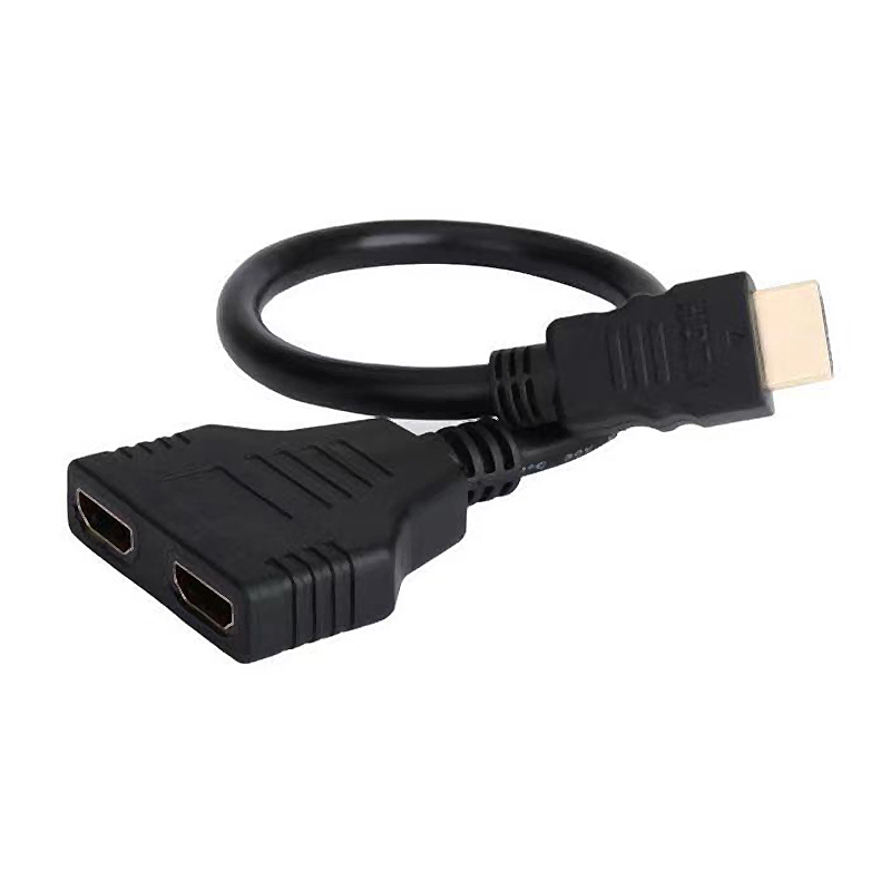 adapter rozgałęźnika HDMI 1 męnarty na podwójny 2-drożny kabel rozgałęźny HDMI żeńnarty 4K 3D Y robić laptopa monitor TV 1080P 1 wejście 2 wyjścia doprowadziło