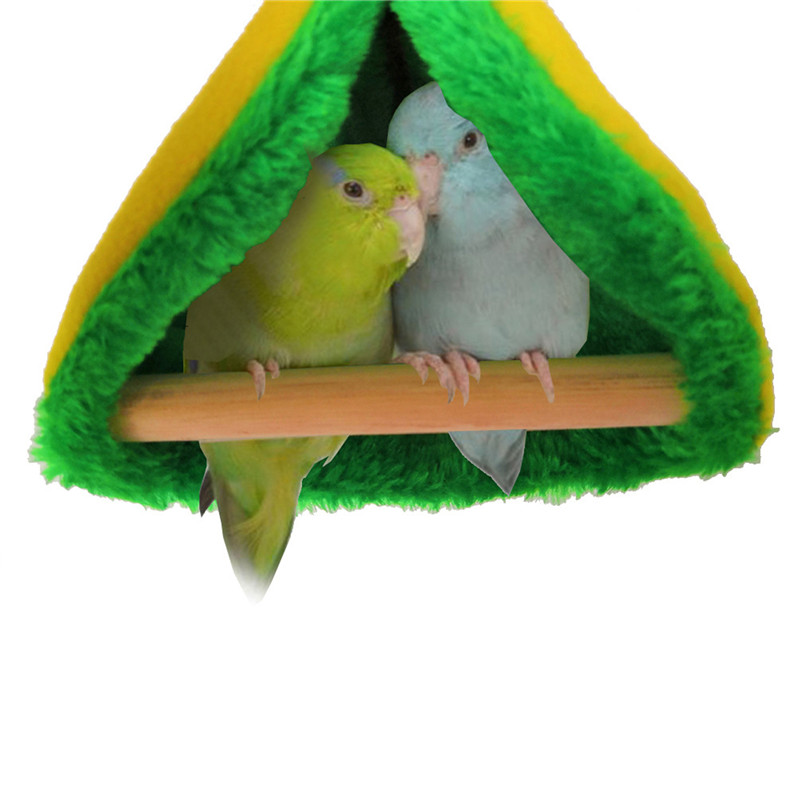 Nido cuadrado de pájaro para loros, hamaca de felpa suave para pájaros y loros, cama colgante cálida para mascotas, cueva, jaula, carpa, casa de juguete para animales pequeños