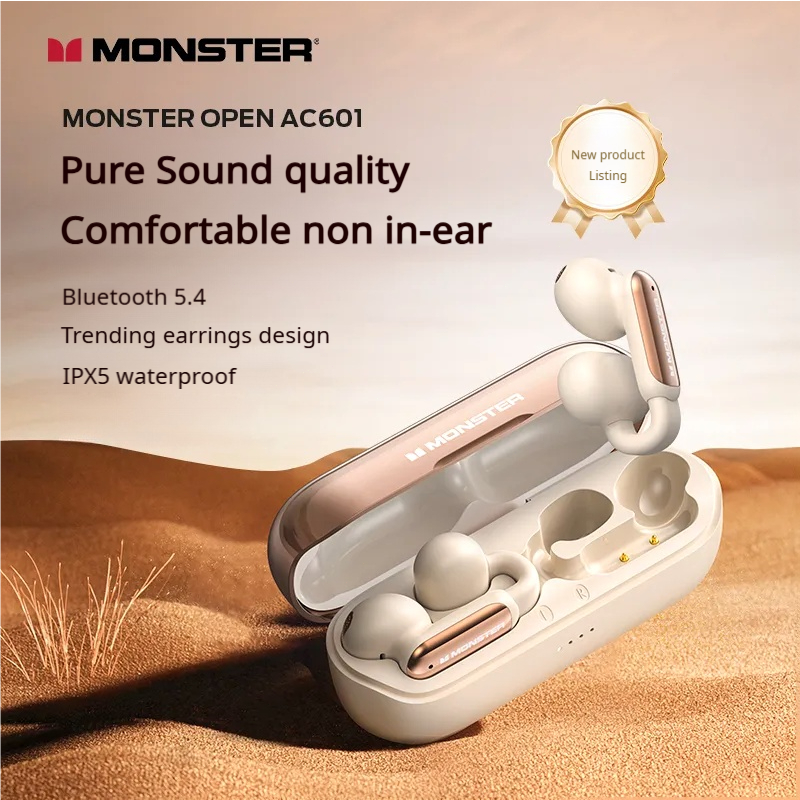 Monster AC601 TWS auriculares Bluetooth estéreo HiFi HD llamada Clip en auriculares reducción de ruido auriculares para juegos deportes al aire libre correr