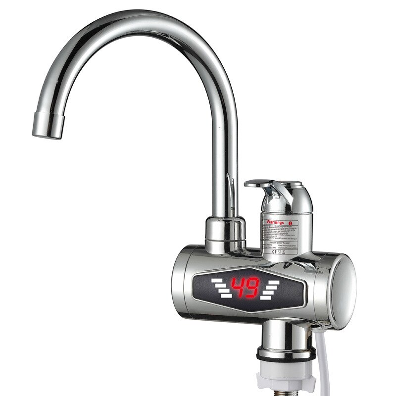 Cucina elettrica riscaldamento istantaneo rubinetto riscaldatore acqua calda fredda a doppio uso senza serbatoio riscaldamento rapido rubinetto doccia con Schermo a portato