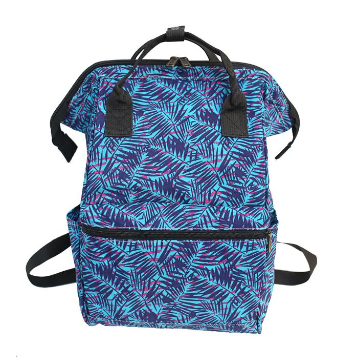 Women College School Bags Flower Print Backpack Anti Theft travel Backbags Laptop bagpack Notebook rucksack Mochila Escolar: Blue