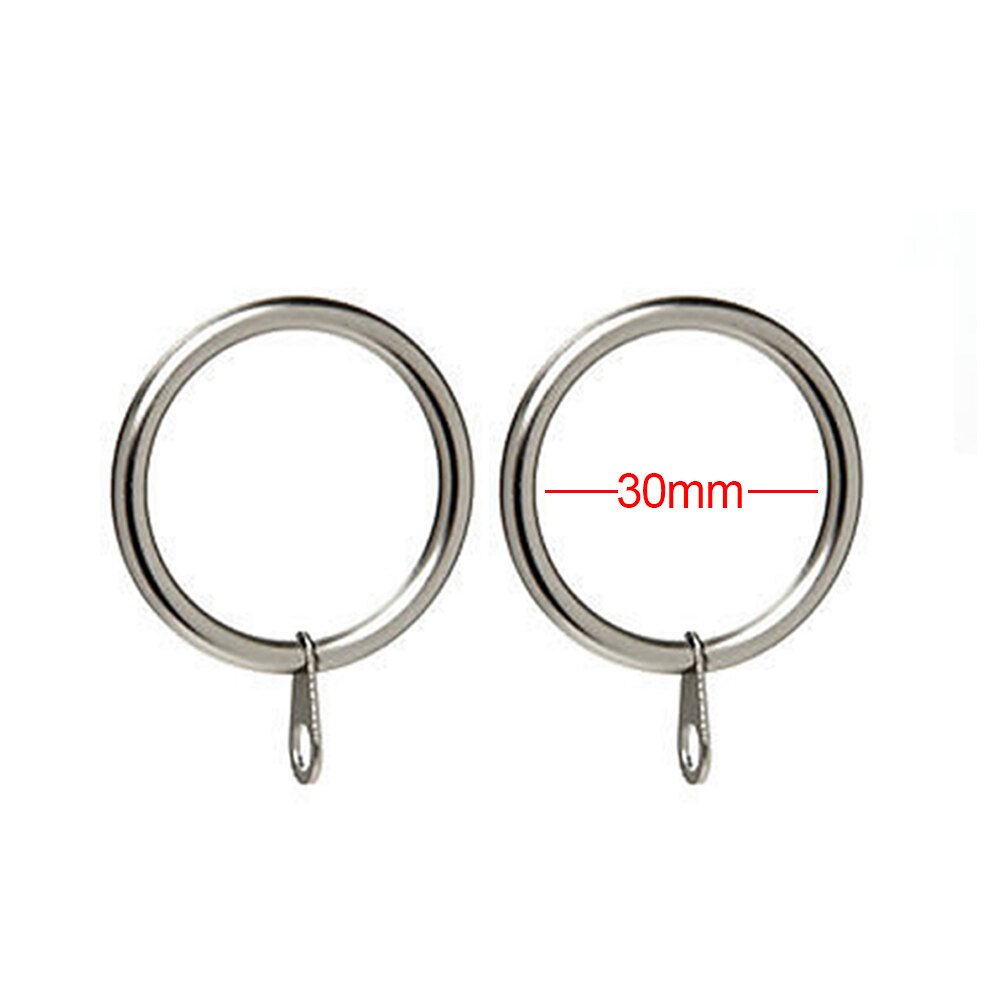 30mm Window Hanging Metal Hooks Curtain Rod Strong Practical Silver