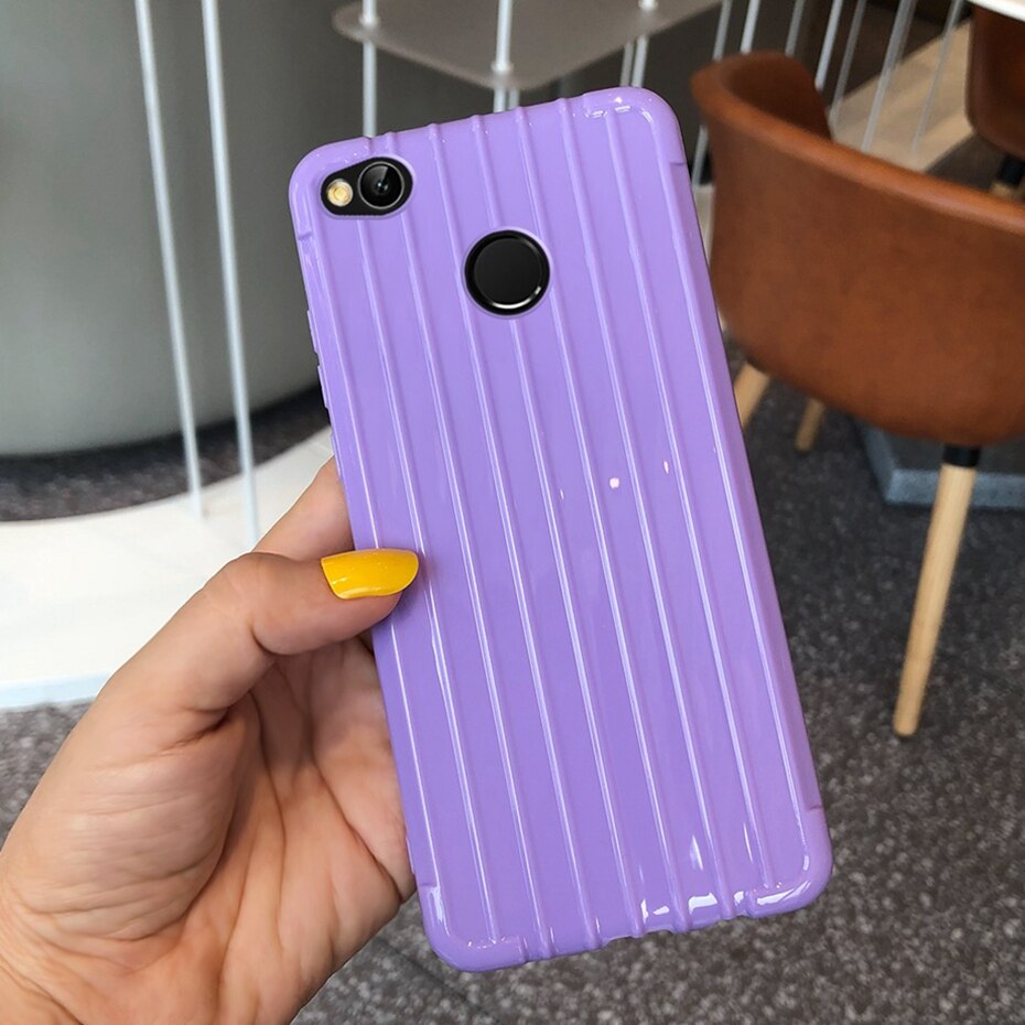 Funda para Xiaomi Redmi 4X Funda para teléfono Xiaomi Redmi 4X Funda de silicona TPU suave Funda en Xiomi Redmi 4 X X4 4X tapas parachoques: Purple