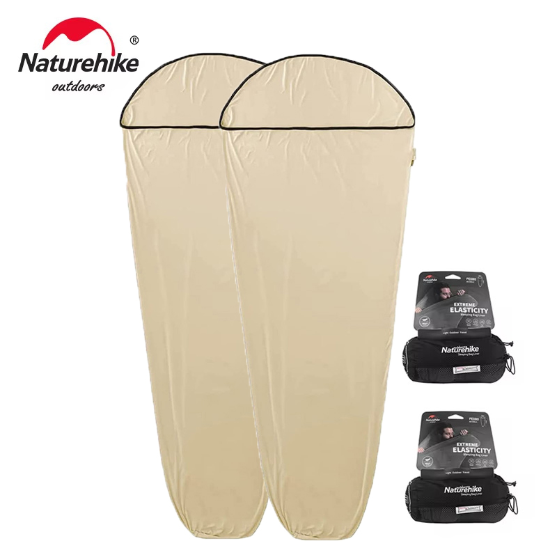 Naturehike Schlafsack Liner Hohe Elastizität Schlafsack Liner Ultraleicht Tragbare Reise Blatt draussen Camping Schlafsack: Gelb
