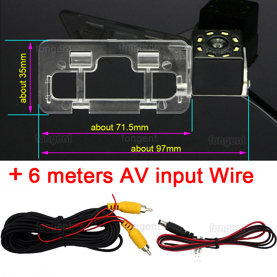 For Geely Emgrand EC7 EC718 Sedan Chinese Car Rear View Back off up Reverse Parking wireless Vehicle Camera: 8led Rear Camera