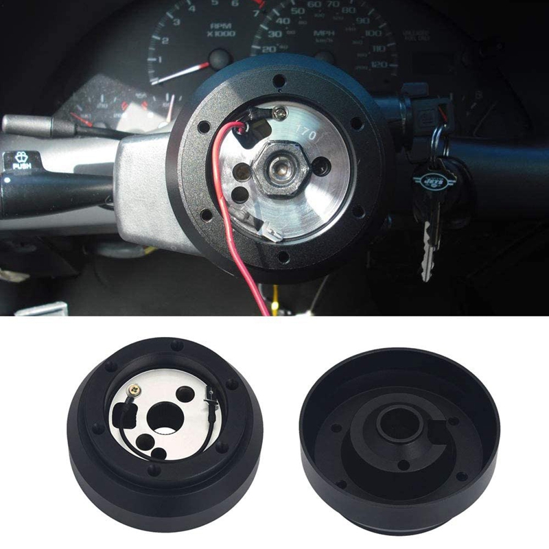 Car Steering Wheel Quick Release Hub Adapter Kit for Chevrolet for Dodge Jeep, Aluminum Steering Wheel Short Hub, 170H