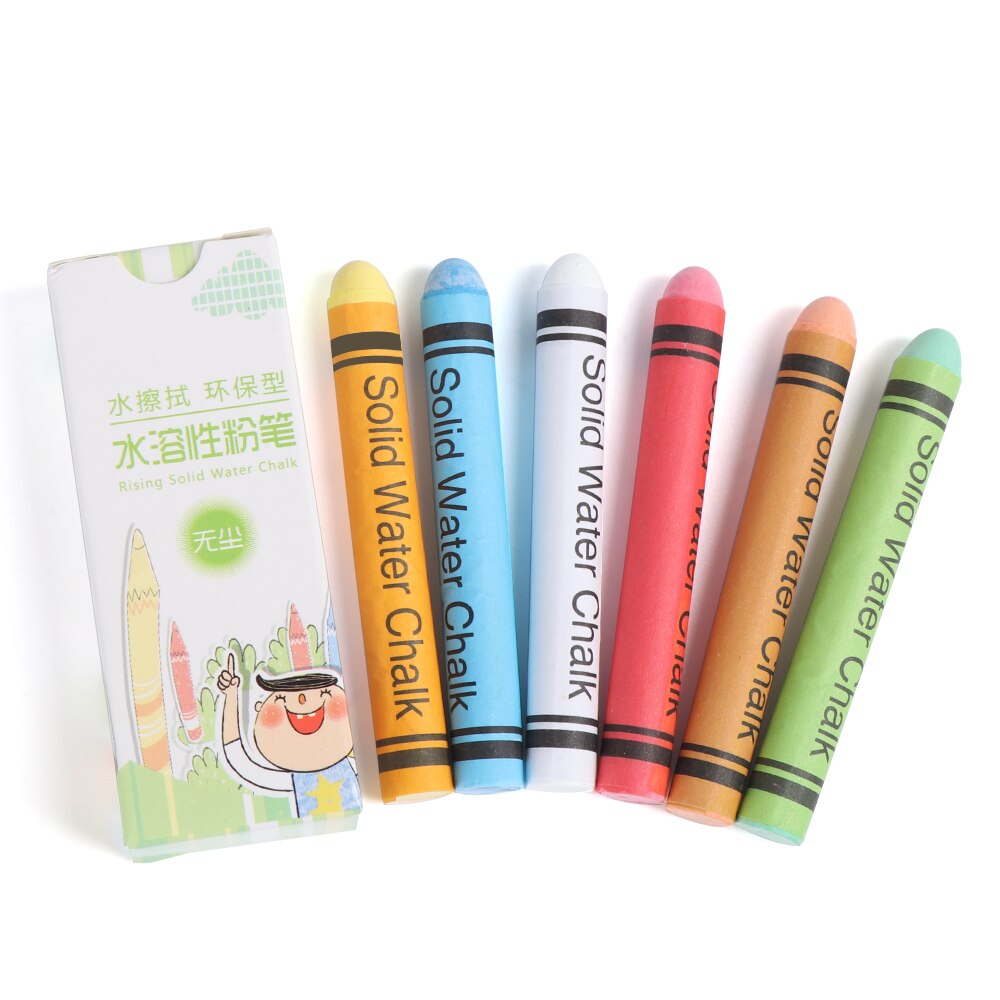 1/2 caixas de cores misturadas giz crianças desenho graffiti quadro negro estacionário escola suprimentos solúvel em água poeira-livre giz marcador caneta