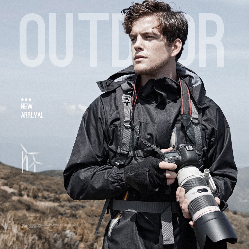 1 pair gloves Winter Thick Warm Men's Gloves Outdoor Photography Gloves High photographer shooting gloves P #5