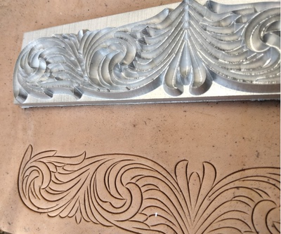 16*3.8cm Leather Embossing Mould ,Arabesque Pattern for leather diy craft