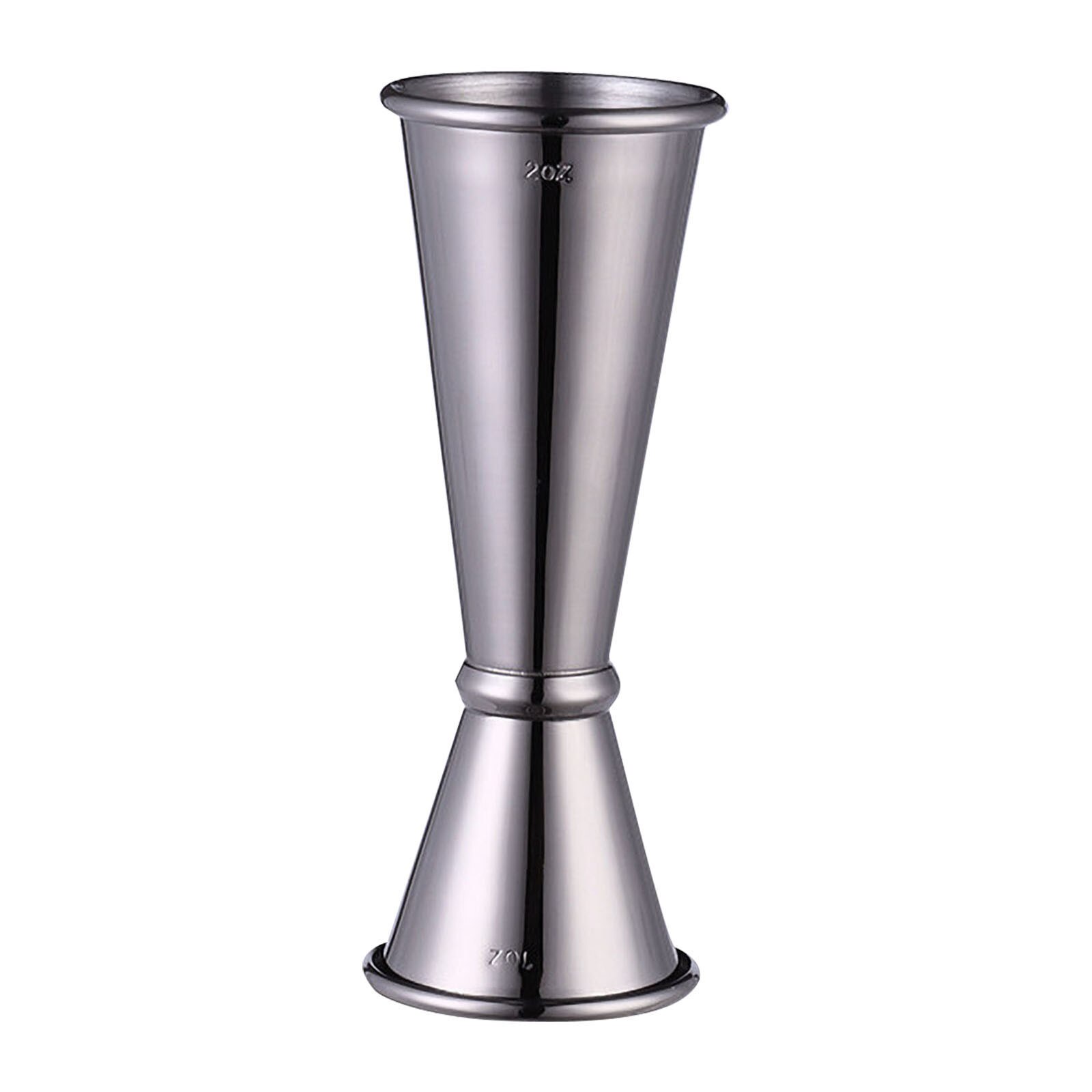 Stainless Steel Measuring Cup Double Head Measuring Tool Ounce Alcohol Whiskey Cocktail Drink Wine Shaker Home Bar Tools 30/60ml: A