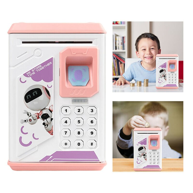 Atm Mini Spaarpot Veiligheid Wachtwoord Kauwen Coin Cash Storting Machine Cadeau Voor Kinderen Kids Elektronische Spaarpot