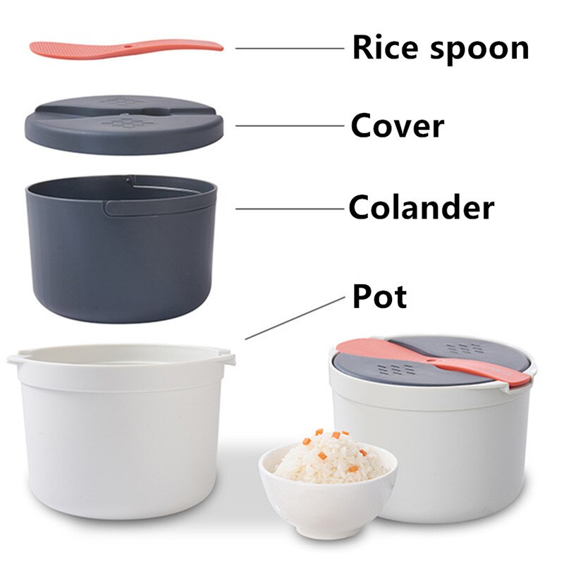 Multifunctional Microwave Rice Cooker Set Microwave Rice Cooker Double-layer Soup Cooking Lunch Box Heat-resistant Accessori