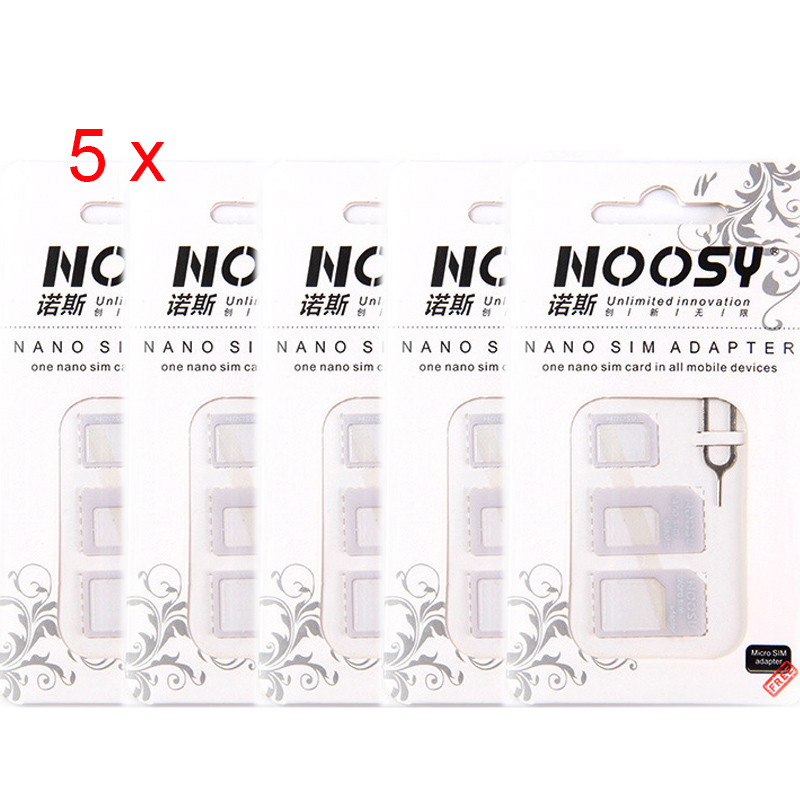 SIM-Kartenadapter Nano Mikro – Standard-4-in-1-Konverter-Bausatz mit Stahltablett, Auswurfstift, Unterstützung Ich bin: Schwarz