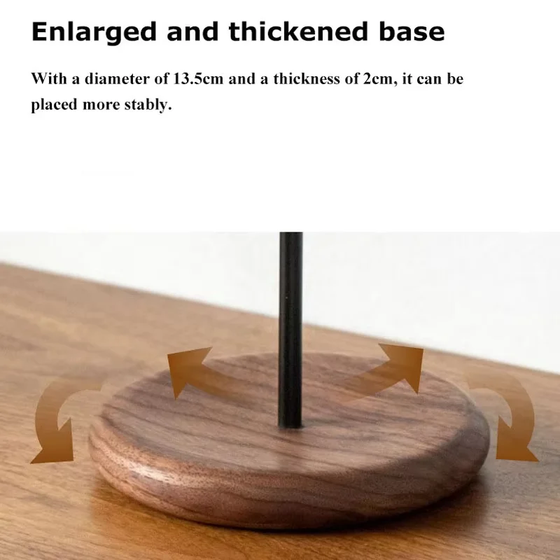 Suporte de fone de ouvido de madeira maciça computador mesa monitor fone de ouvido trocador borda nogueira suporte universal