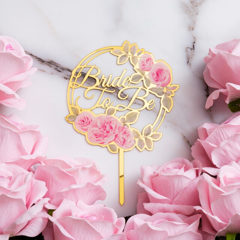 】acrylic Wedding Cake Topper Mr &amp; Mrs Happy Wedding Cake Decoratie Rose Serie