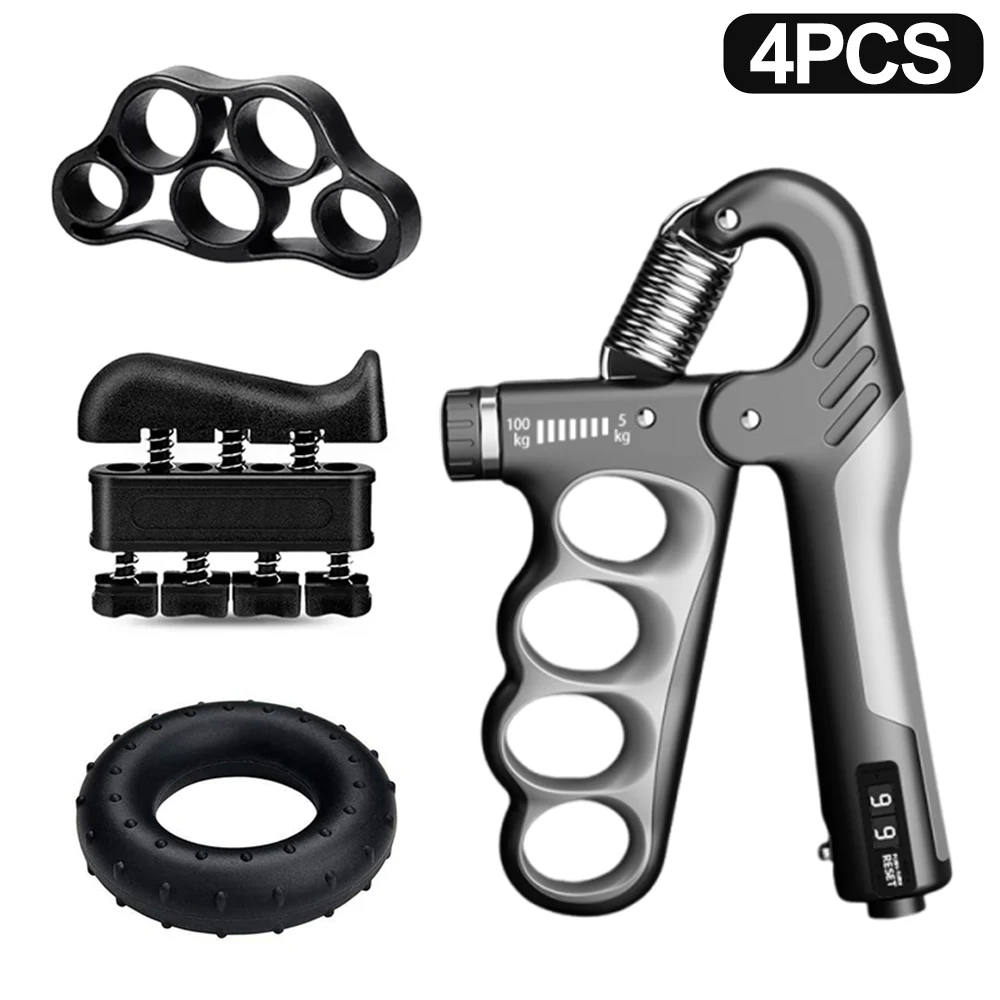 5-100Kg Adjustable Finger And Forearm Strengthening Kit - Improve Grip Strength And Flexibility With Resistance Hand Grippers: Gold