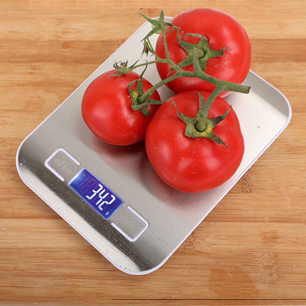 Digital matvåg rostfritt stål digital köksvåg 10kg/5kg precisionsmatvåg digital vikt gram och oz, ml, lboz
